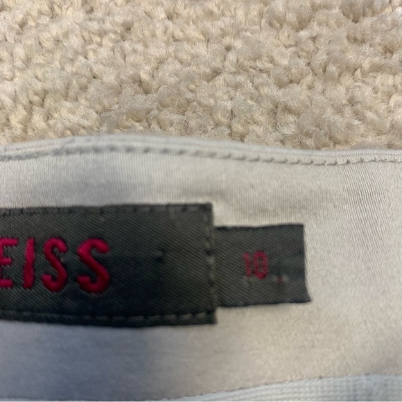 REISS Satin Grey Strapless mini Dress Size 10 formal - Picture 11 of 13